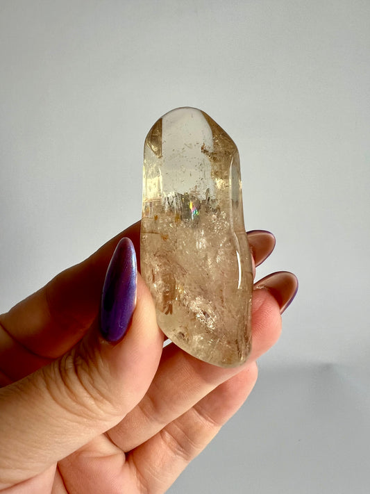 Natural Citrine tumbled point A