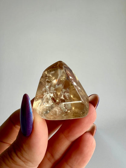 Natural Citrine tumbled point D