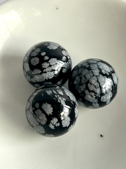 Snowflake Obsidian mini sphere