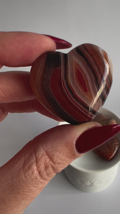 Madagascar Silk Agate heart