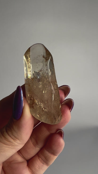 Natural Citrine tumbled point A