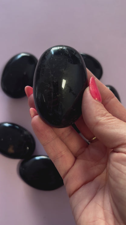 Black Tourmaline palm stones