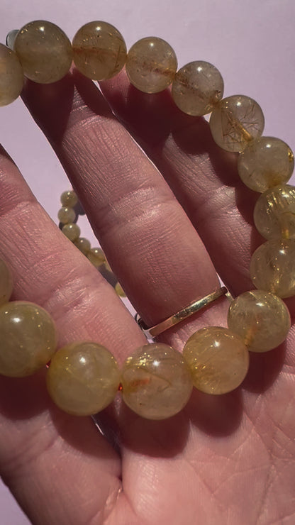 Golden Rutile Quartz bracelet