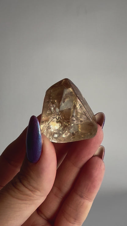 Natural Citrine tumbled point D