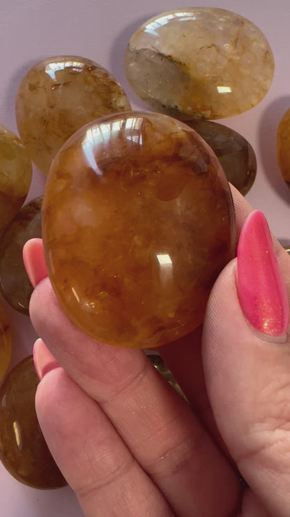 Golden Healer palm stones - small